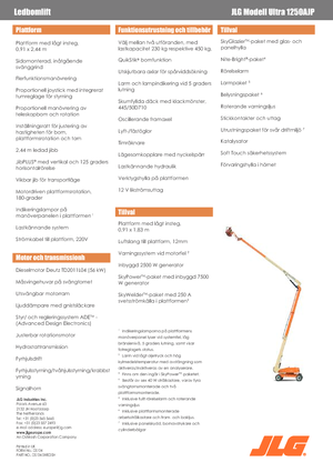 Piattaforme aeree articolate gommate JLG 1250AJP