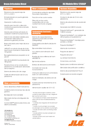 Piattaforme aeree articolate gommate JLG 1250AJP