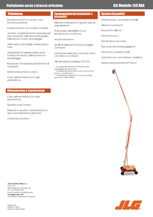 Piattaforme aeree articolate gommate JLG 150HAX 4x4x4