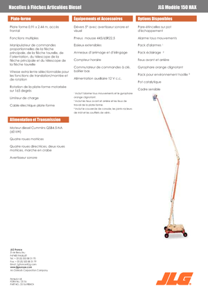 Piattaforme aeree articolate gommate JLG 150HAX 4x4x4