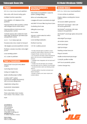 Piattaforme aeree telescopiche gommate JLG 1500SJ