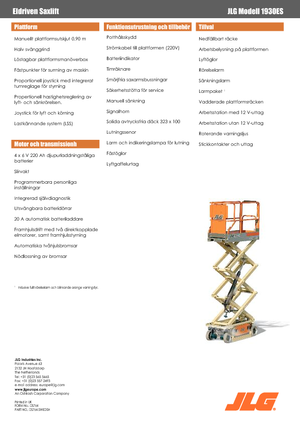 Piattaforme aeree verticali a pantografo su ruote JLG 1930ES