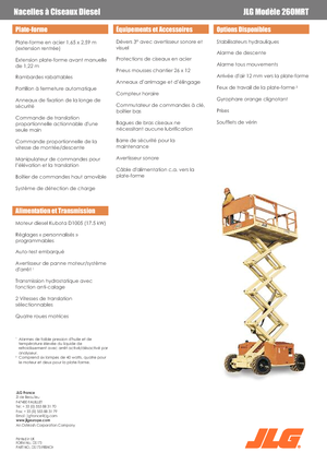 Piattaforme aeree verticali a pantografo su ruote JLG 260MRTA