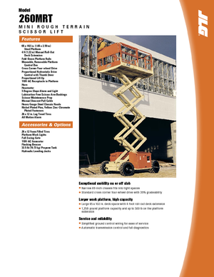 Piattaforme aeree verticali a pantografo su ruote JLG 260MRTA