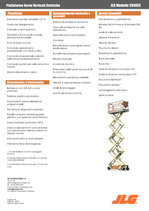 Piattaforme aeree verticali a pantografo su ruote JLG 2646ES