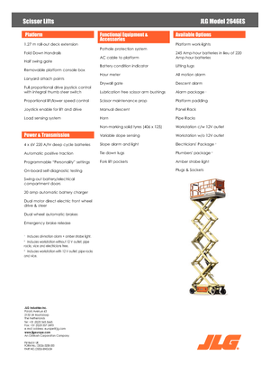 Piattaforme aeree verticali a pantografo su ruote JLG 2646ES