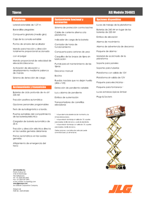 Piattaforme aeree verticali a pantografo su ruote JLG 2646ES