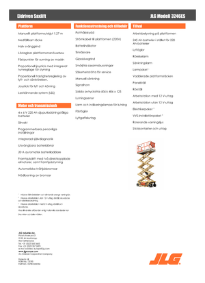 Piattaforme aeree verticali a pantografo su ruote JLG 3246ES