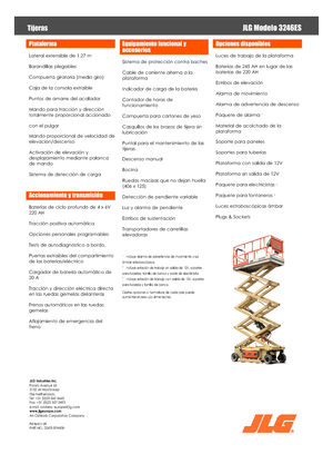 Piattaforme aeree verticali a pantografo su ruote JLG 3246ES