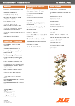 Piattaforme aeree verticali a pantografo su ruote JLG 3246ES