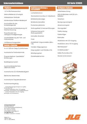 Piattaforme aeree verticali a pantografo su ruote JLG 3246ES