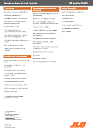 Piattaforme aeree verticali a pantografo su ruote JLG 3369LE