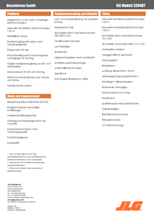 Piattaforme aeree verticali a pantografo su ruote JLG 3394RT