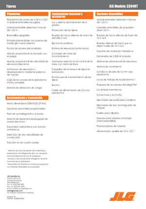 Piattaforme aeree verticali a pantografo su ruote JLG 3394RT