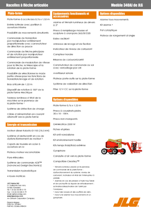 Piattaforme aeree articolate gommate JLG 340AJ