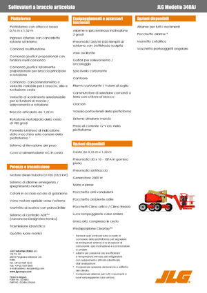 Piattaforme aeree articolate gommate JLG 340AJ