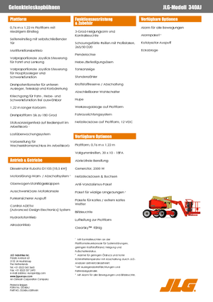 Piattaforme aeree articolate gommate JLG 340AJ