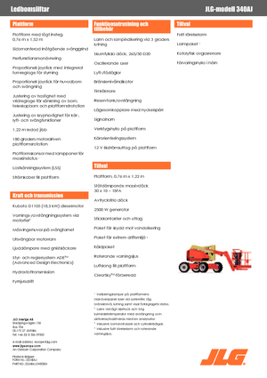 Piattaforme aeree articolate gommate JLG 340AJ