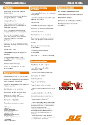 Piattaforme aeree articolate gommate JLG 340AJ
