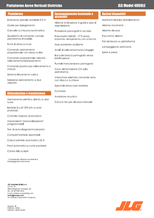 Piattaforme aeree verticali a pantografo su ruote JLG 4069LE