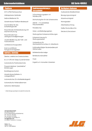 Piattaforme aeree verticali a pantografo su ruote JLG 4069LE