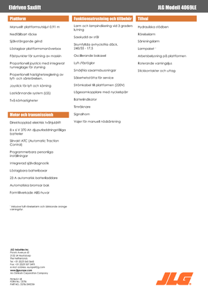 Piattaforme aeree verticali a pantografo su ruote JLG 4069LE