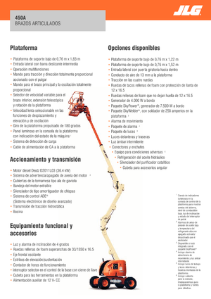 Piattaforme aeree articolate gommate JLG 450A Serie II