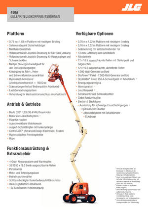 Piattaforme aeree articolate gommate JLG 450A Serie II