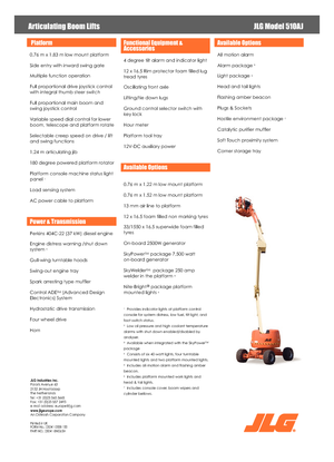 Piattaforme aeree articolate gommate JLG 510 AJ