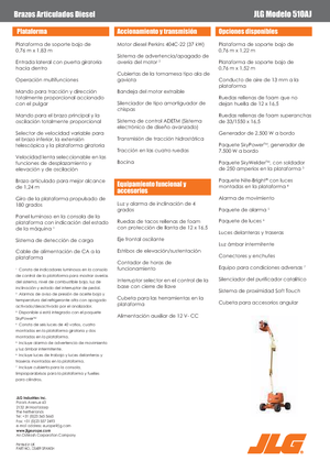 Piattaforme aeree articolate gommate JLG 510 AJ