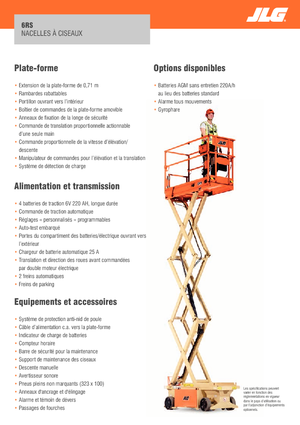 Piattaforme aeree verticali a pantografo su ruote JLG 6RS