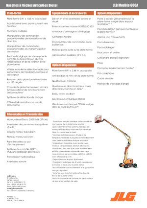 Piattaforme aeree articolate gommate JLG 600A