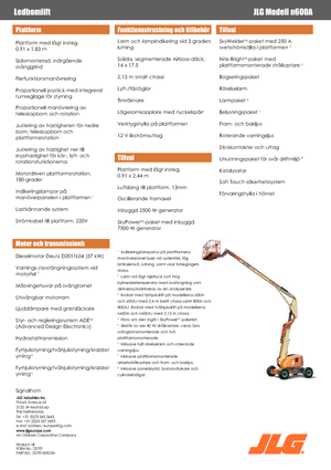 Piattaforme aeree articolate gommate JLG 600AN