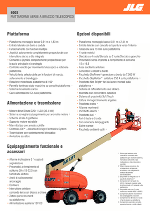 Piattaforme aeree telescopiche gommate JLG 600S