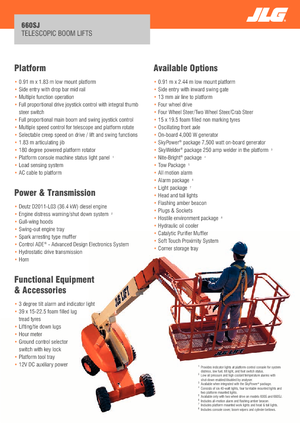 Piattaforme aeree telescopiche gommate JLG 660SJ