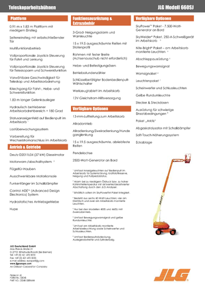 Piattaforme aeree telescopiche gommate JLG 660 SJ
