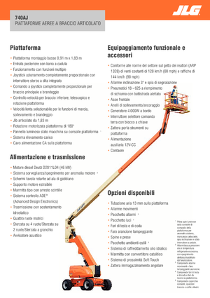 Piattaforme aeree articolate gommate JLG 740 AJ