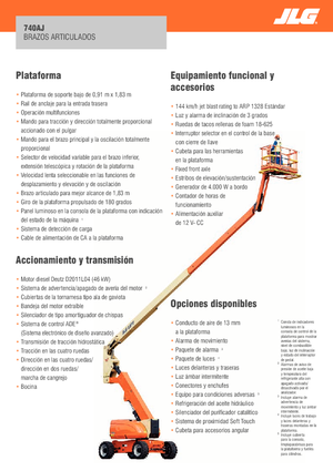 Piattaforme aeree articolate gommate JLG 740 AJ