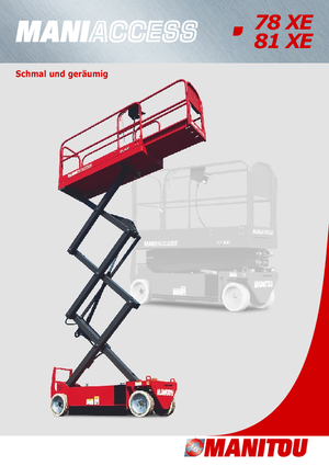 Piattaforme aeree verticali a pantografo su ruote Manitou 81 XE
