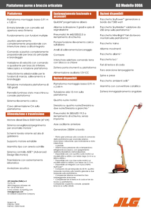 Piattaforme aeree articolate gommate JLG 800A