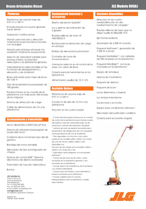 Piattaforme aeree articolate gommate JLG 800AJ