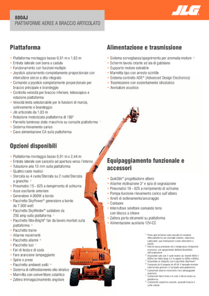 Piattaforme aeree articolate gommate JLG 800AJ