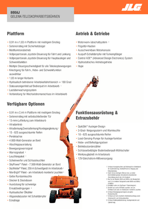 Piattaforme aeree articolate gommate JLG 800AJ