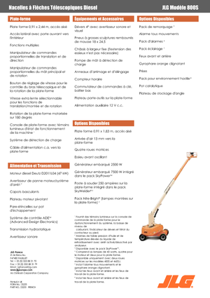 Piattaforme aeree telescopiche gommate JLG 800S