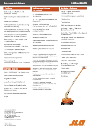 Piattaforme aeree telescopiche gommate JLG 860SJ