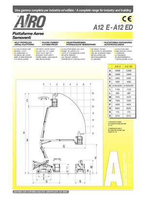 Piattaforme aeree articolate gommate AIRO A12 E
