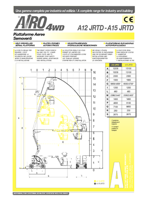 Piattaforme aeree articolate gommate AIRO A 12 JRTD