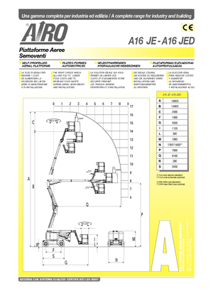 Piattaforme aeree articolate gommate AIRO A 16 JE