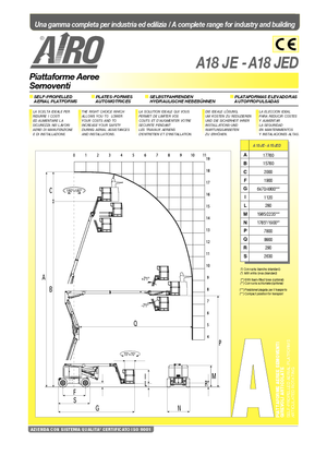 Piattaforme aeree articolate gommate AIRO A 18 JE/D