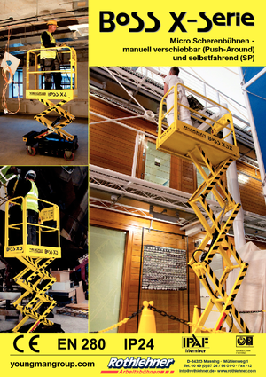 Piattaforme aeree verticali a pantografo su ruote Youngman BoSS X3 X